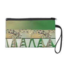 Sac classique vert moderne de Brown Bagettes Pochette Avec Dragonne