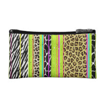 Sac cosmétique "d'impression de safari de mode" trousses make-up