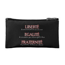 Sac cosmétique : Liberté, Egalité, Fraternité Trousses De Maquillage