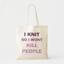 Sac dangereux de tricoteuse