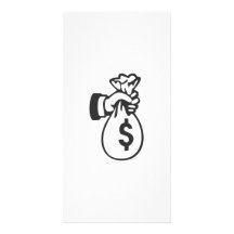Sac d'argent cartes de vœux avec photo