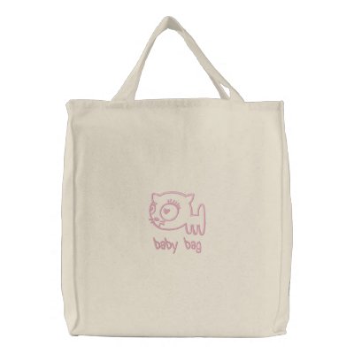 sac de bébé brodé parportier (rose-clair) sac de bébé brodé parportier (rose-clair)