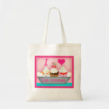 Sac de cadeau de banana split de crème glacée de K