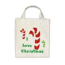 Sac de cadeau de sucre de canne de Joyeux Noël
