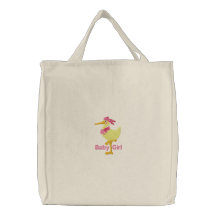 Sac de couche-culotte de fourre-tout de toile brod