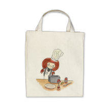 Sac d'épicerie organique de chef du jour de mère