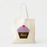 Sac d'épicerie personnalisé par amour pourpre de p