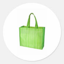 Sac d'épicerie réutilisable vert vide adhésifs
