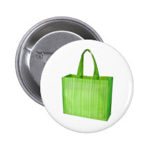 Sac d'épicerie réutilisable vert vide badges