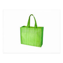 Sac d'épicerie réutilisable vert vide carte postale