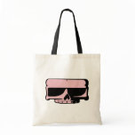 Sac d'épicerie rose de crâne sacs