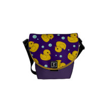 Sac en caoutchouc jaune de pourpre de Duckies Sacoches
