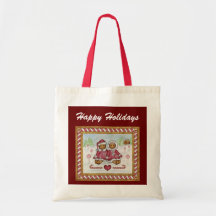 Sac fourre-tout à Noël de pain d'épice