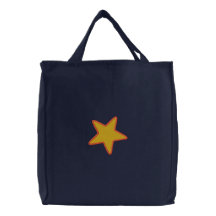 Sac fourre-tout à toile brodé par étoile d'or