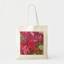 Sac fourre-tout à vacances de Noël de poinsettia d