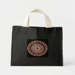 Sac fourre-tout aztèque à rouge de noir de mandala
