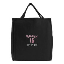 Sac fourre-tout brodé au bonbon 16 personnalisable