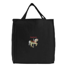 Sac fourre-tout brodé par cheval personnalisé à ca