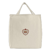 Sac fourre-tout brodé par ornement à Noël d'AMOUR