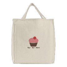 Sac fourre-tout brodé par petit gâteau personnalis