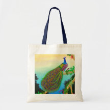 Sac fourre-tout exotique à paon