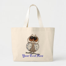 Sac fourre-tout floral à hibou
