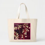 Sac fourre-tout personnalisé floral à fard à joues