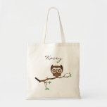 Sac fourre-tout personnalisé mignon à hibou