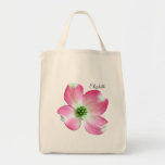 Sac fourre-tout personnalisé par cornouiller rose