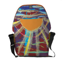 Sac graphique de messager de coucher du soleil sacoche
