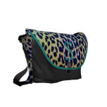 Sac initial de léopard et de turquoise sacoche