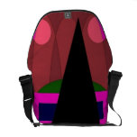 Sac mauve de Rickshaw de pastels de triangle abstr Sacoche