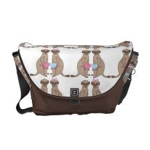 Sac messenger 2 à Meerkat Valentine Sacoches