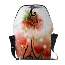Sac messenger à arbre de coeur sacoche