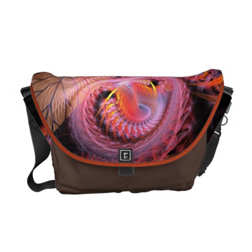 Sac messenger à beaux-arts avec le feuille et les  sacoches