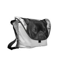 Sac messenger à bouledogue français sacoche