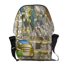 Sac messenger à carte de ville de NY Sacoches