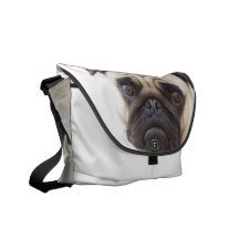 Sac messenger à chien de carlin besaces