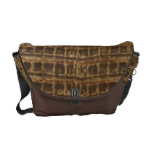 sac messenger à cuir de crocodile de caiman besace