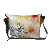 Sac messenger à Fadeth de fleurs Sacoches