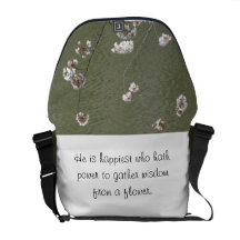 Sac messenger à fleurs de cerisier sacoche
