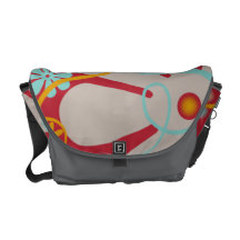 Sac messenger à flower power besaces