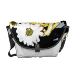 sac messenger à marguerite moderne et à rose jaune sacoches