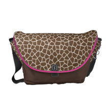 Sac messenger à motif de girafe de Brown Besaces