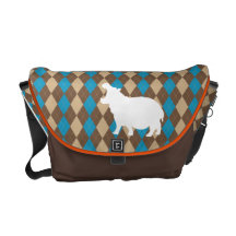 Sac messenger à motifs de losanges à impression av besaces