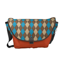 Sac messenger à motifs de losanges "hippie " à imp sacoches