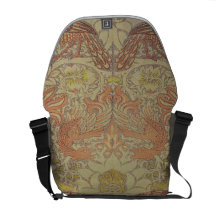 Sac messenger à paon et à Rickshaw de motif de dra Sacoche