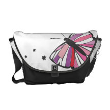 Sac messenger à PAPILLON et à ÉTOILES Besace