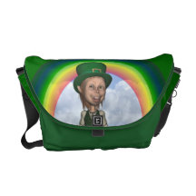 Sac messenger à Rickshaw d'arc-en-ciel de lutin Besace