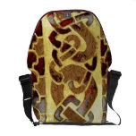 Sac messenger à Rickshaw d'art de grenat et d'or - Besace